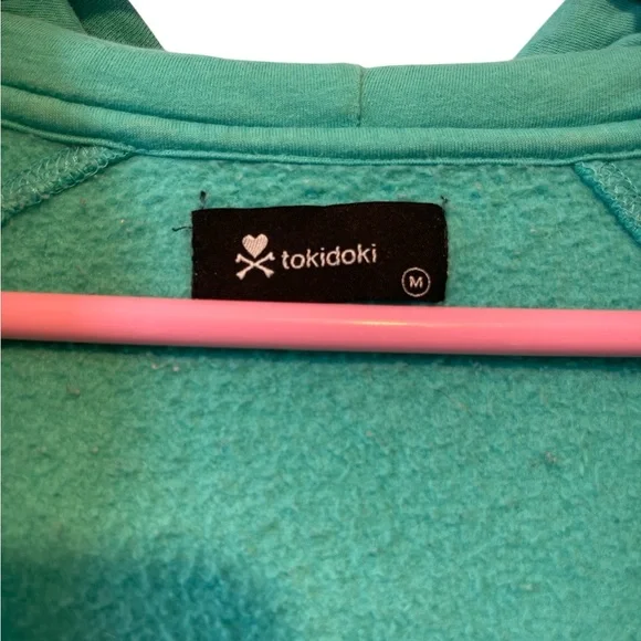 Tokidoki Teal Hoodie with Rainbow Design - Picture 12 of 15